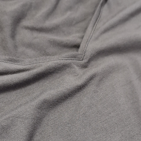 Eileen Fisher | Gray Stretchy Mini Dress with V Neck and 3/4 Sleeves Size XL 1X - Picture 3 of 8